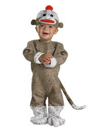 Disguise Infant Boys & Girls Sock Monkey Costume 12-18 Months