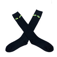 My Halloween Womens Long Black Cat Eye Knee Socks