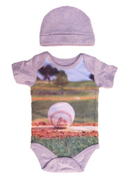 RBX Infant Boys 2-Piece Gray Heather Baseball Bodysuit & Cap Set