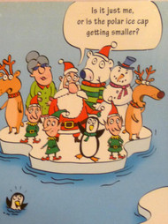 Paper Magic Funny Global Warming Christmas Cards the Polar Ice Cap is Shrinking