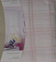 Home  Sheer Pink Woven Check Window Panel 63" Curtain
