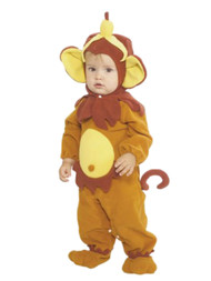 Rubies Infant Boys & Girls Monkey Costume With Banana Hat Baby Romper