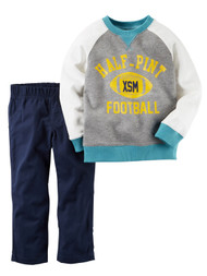 Carters Infant Boys 2-Piece Football Playwear Sweatshirt & Pant Set