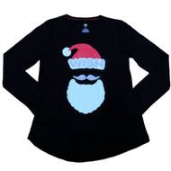 Girls Wish Glittery Christmas T-Shirt Santa Holiday Tee Shirt