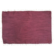 Make Merry Shimmery Cranberry Red Beaded Placemat Set 2 Fabric Placemats