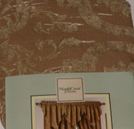 NorthCrest Home Hanover Square Gold Window Valance Curtain Topper
