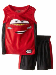Disney Cars Infant Boys 2 Piece Lightning McQueen Sleeveless Shirt & Shorts 12m