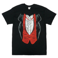 Halloween Mens Black Dracula Vampire Costume T-Shirt