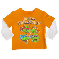 Teenage Mutant Ninja Turtles Infant Toddler Boy Orange Happy Halloween Shirt