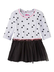 Circo Infant Toddler Girls Gray Black Cat Halloween Long Sleeved Tutu Dress