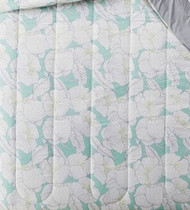 Tropical Green Floral Twin XL Reversible Comforter Dorm Bed