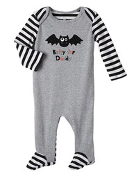 Koala Kids Infant Boys Halloween Sleeper Gray Batty for Daddy Sleep & Play