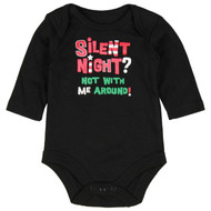 Holiday Time Infant Boys Black Silent Night Christmas Bodysuit