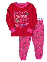Infant & Toddler Girls Dear Santa Ive Been Sweet All Year! Holiday Sleep Set