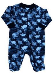 Faded Glory Infant Boy Girl Black Ghost Halloween Sleeper Pajamas Baby PJs