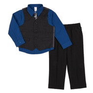 George Infant & Toddler Boys 4P Holiday Dress Up Set Vest Shirt Tie & Pants