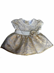 Infant & Toddler Girl Ivory Lacy Formal Holiday Special Occasion Dress