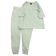Covington Womens 2 PC Mint Green Pajama Lightweight Knit Mid-Sleeve PJ Set