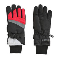 Aquarius Girls Black & Pink Thinsulate Snow & Ski Gloves Wrist Strap