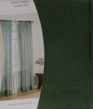 Home  Sheer Green Tailored Window Panel 84" Curtain
