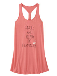 Joe Boxer Womens Single & Ready To Flamingle Racer Back Sleep Shirt Nightgown