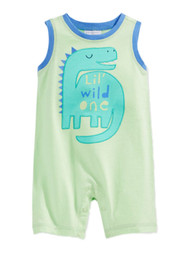First Impressions Infant Boy Green Lil Wild One Dino Romper Dinosaur