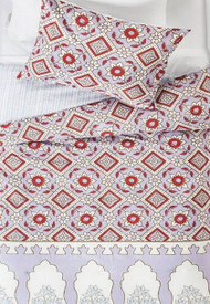 John Robshaw Twin XL Kali Purple Floral Tile Reversible Comforter & Sham Set