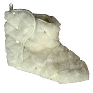 Infant & Toddler Girls Ivory Sequin Slippers Faux Fur Bootie House Shoes