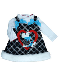 Youngland Infant Toddler Girls 2 PC Scottie Dog Dress Outfit Jumper Shirt