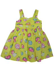 Heartworks Infant & Toddler Girls Yellow Fruit Print Dress Sun Dress