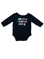 Infant Girl Black Mommys Christmas Cutie Holiday Creeper Bodysuit