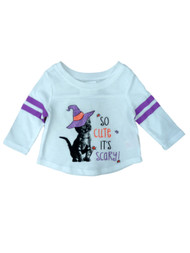 Infant Girl So Cute Its Scary Halloween T-Shirt Kitty Cat Tee