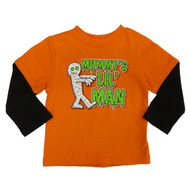 My Halloween Infant & Toddler Boys Orange Mummy's Lil Man Long Sleeve Shirt