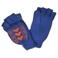 Urbanology Womens Blue & Orange Fingerless Knit Gloves Convertible