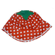 ABG Infant Girls Red Polka Dot Sun Hat  Floppy Strawberry Bucket Cap