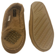 Cejon Womens Tan Studded Moccasin Slippers