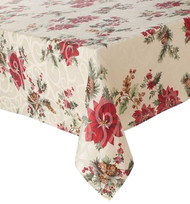 Food Network Juniper Berry Christmas Tablecloth Fabric Table Cloth 60x84 Ob