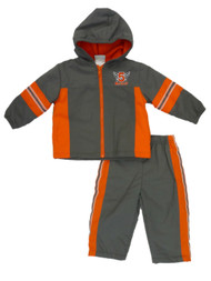 Al & Ray Infant & Toddler Boys Gray & Orange Jacket & Pants Track Suit Set