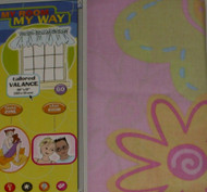 My Room My Way Popsicle Floral Window Valance Pink Flowers Curtain Topper