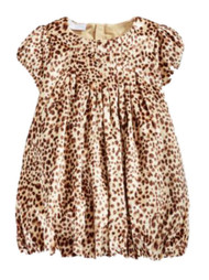 irst Impressions Infant Girls 2 PC Brown Leopard Bubble Dress Diaper Cover