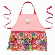 St Nicholas Square Holiday Childs Apron Frilly Confetti Bib Style Cooking