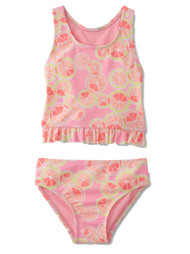Joe Boxer Infant Toddler Girls 2 PC Sliced Fruit Swimming Suit Swim Tankini