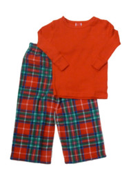 Infant & Toddler Girls Red Plaid Sleepwear Set Holiday Pajamas