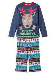 Happy Holidays Infant & Toddler Boys Reindeer Pajamas Christmas Sleep Set