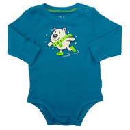 Jumping Beans Infant Boys Teal Polar Bear Thermal Bodysuit