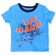 Peanut & Ollie Infant & Toddler Boys Blue Later Alligator T-Shirt