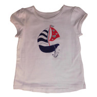 Jumping Beans Infant Girls White Patriotic Sailboat T-Shirt Tee Shirt