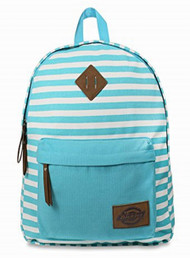 Dickies Cotton Canvas Classic Backpack, Blue Lagoon Stripe Cotton Canvas Pack