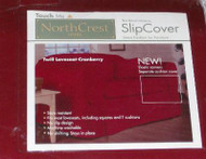 Cranberry Red Twill Loveseat Slipcover, Slip Cover