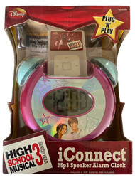 High School Musical iConnect MP3 iPod Zune Speaker Alarm Clock Plug N Play